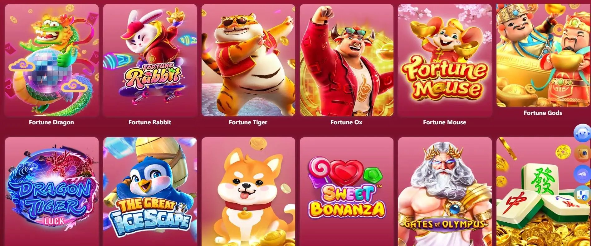 Giao diện sảnh Nổ hũ slot online ric79 với nhiều tựa game đa chủ đề
